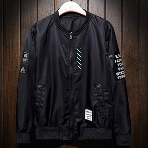 Reversible bomber jacket (Dark Blue on one side, Black on the other)